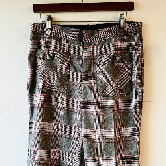 Free People Plaid Wide Leg Bell Bottom Pants - Picture 7 of 10